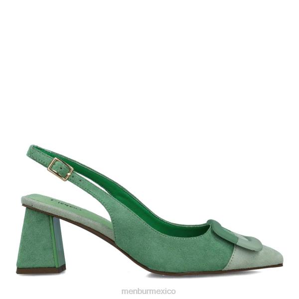 zapato casual elegante Menbur Alfarad verde mujer 04JD3016