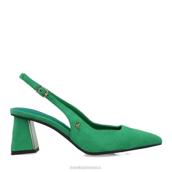 zapato casual elegante Menbur Virgo verde mujer 04JD3484