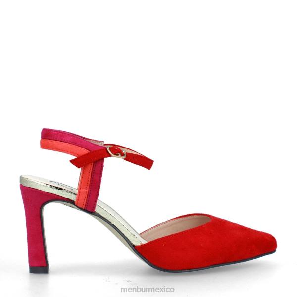 zapato casual elegante Menbur alezio rojo mujer 04JD463