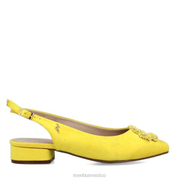 zapato casual elegante Menbur bagaladi amarillo mujer 04JD3272