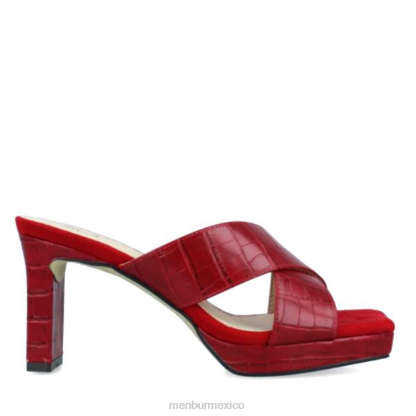 zapato casual elegante Menbur bajo rojo mujer 04JD3513