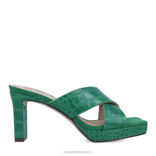 zapato casual elegante Menbur bajo verde mujer 04JD3512