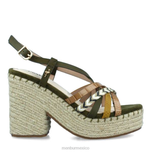 zapato casual elegante Menbur balmuccia verde mujer 04JD3100