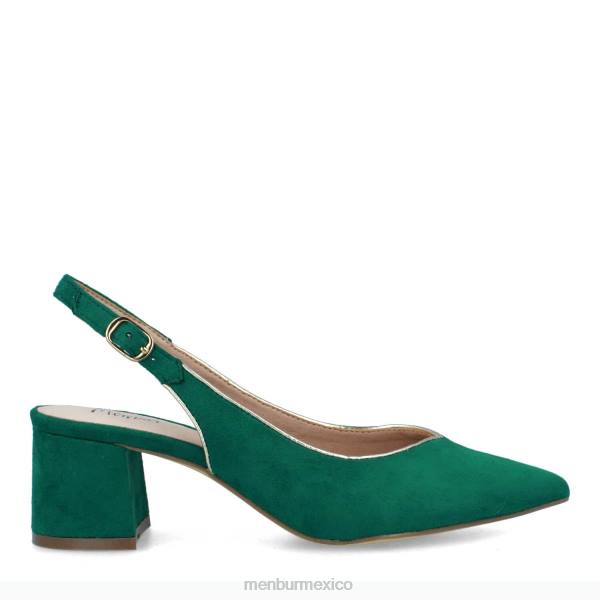 zapato casual elegante Menbur beinasco verde mujer 04JD3062