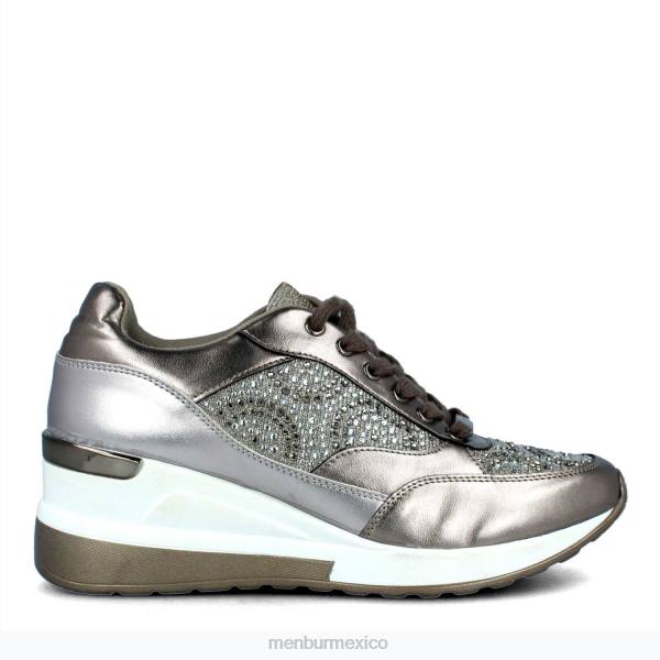 zapato casual elegante Menbur bellombra gris mujer 04JD418