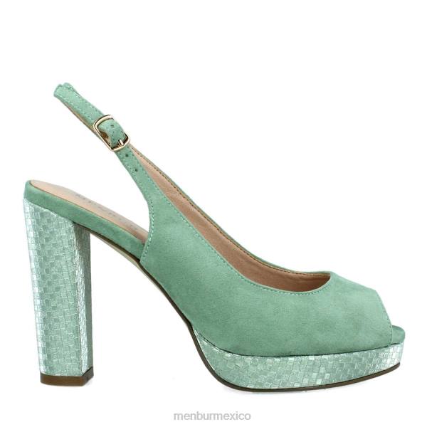 zapato casual elegante Menbur bolabio verde mujer 04JD3199