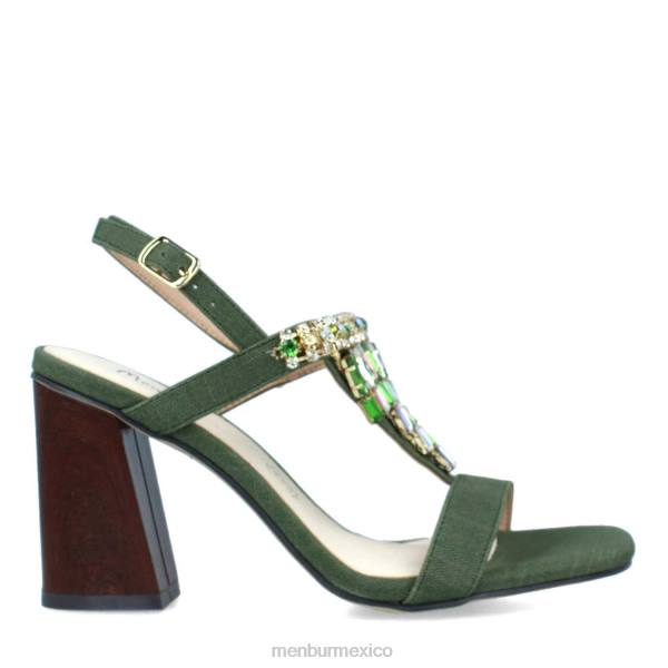 zapato casual elegante Menbur bronce verde mujer 04JD3093