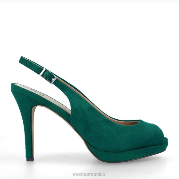 zapato casual elegante Menbur busana verde mujer 04JD299