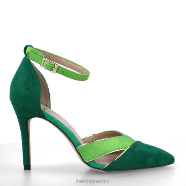 zapato casual elegante Menbur calcinado verde mujer 04JD3132