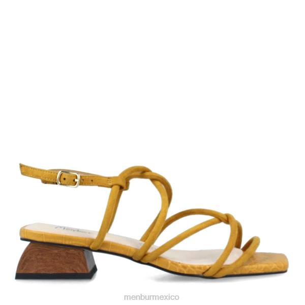 zapato casual elegante Menbur capitoné amarillo mujer 04JD3550