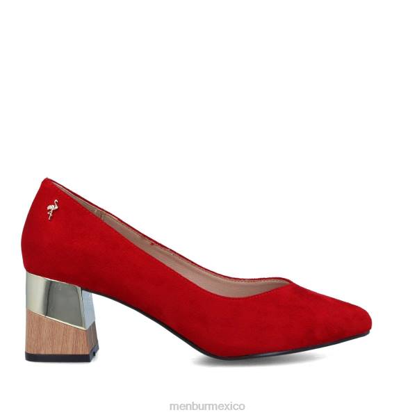 zapato casual elegante Menbur caprón rojo mujer 04JD399