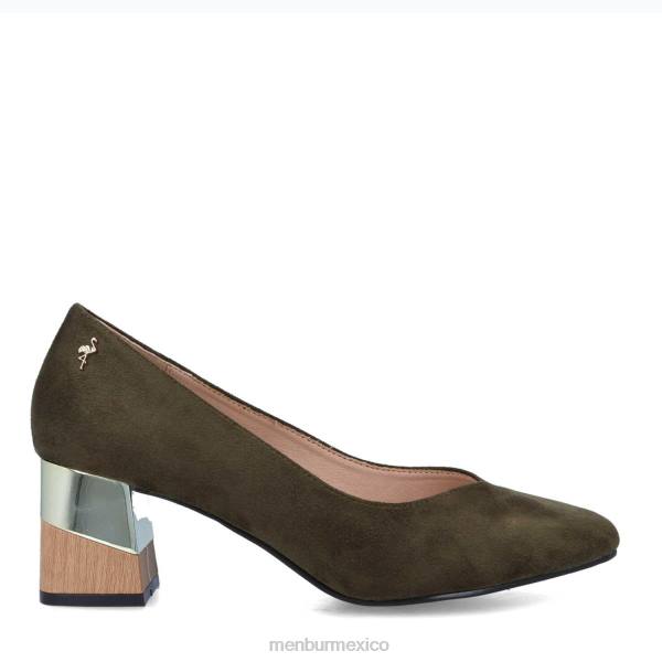 zapato casual elegante Menbur caprón verde mujer 04JD3393