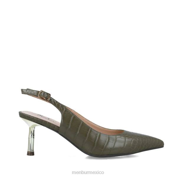 zapato casual elegante Menbur lacerta verde mujer 04JD2979