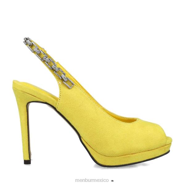 zapato casual elegante Menbur monoceros amarillo mujer 04JD3422