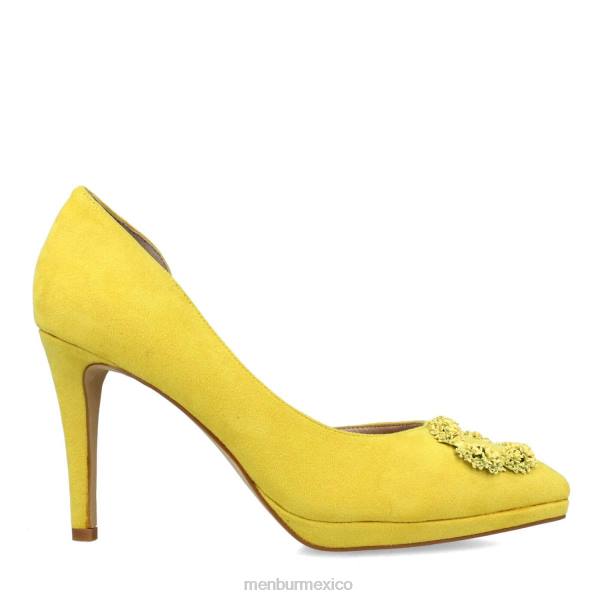 zapato casual elegante Menbur vauzon amarillo mujer 04JD3365