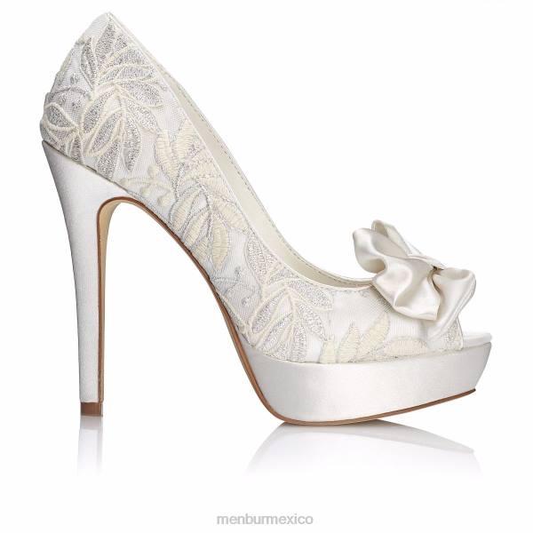 zapato de novia Menbur flora blanco mujer 04JD2444