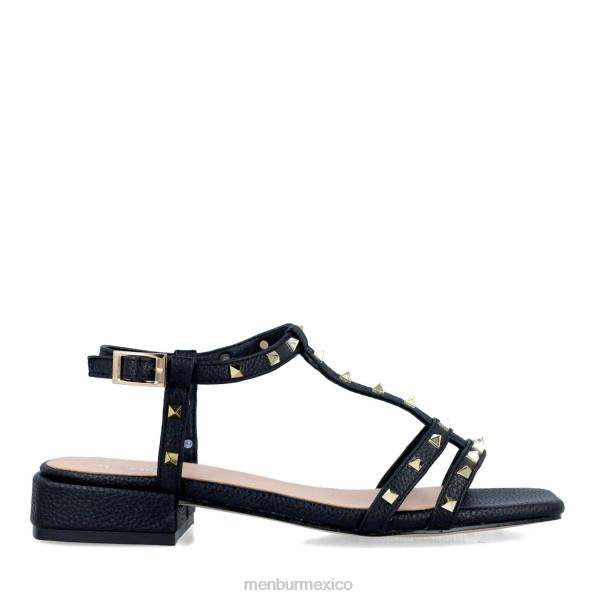 sandalias Menbur Libra negro mujer 04JD2658