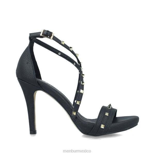 sandalias Menbur Libra negro mujer 04JD86