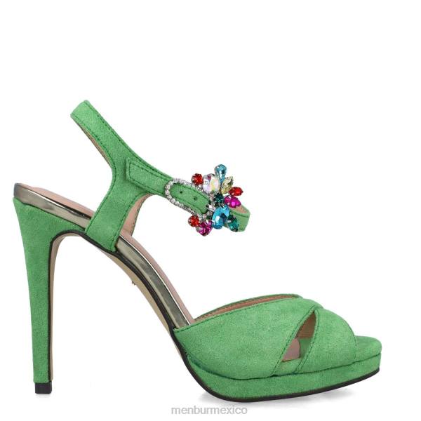 sandalias Menbur Orión verde mujer 04JD2861