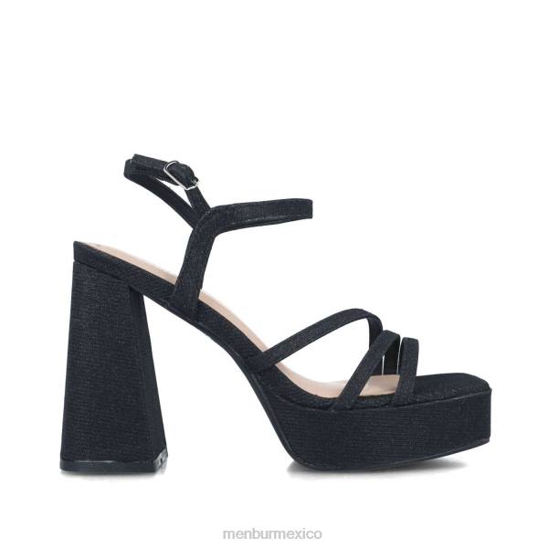 sandalias Menbur Pólux negro mujer 04JD2721