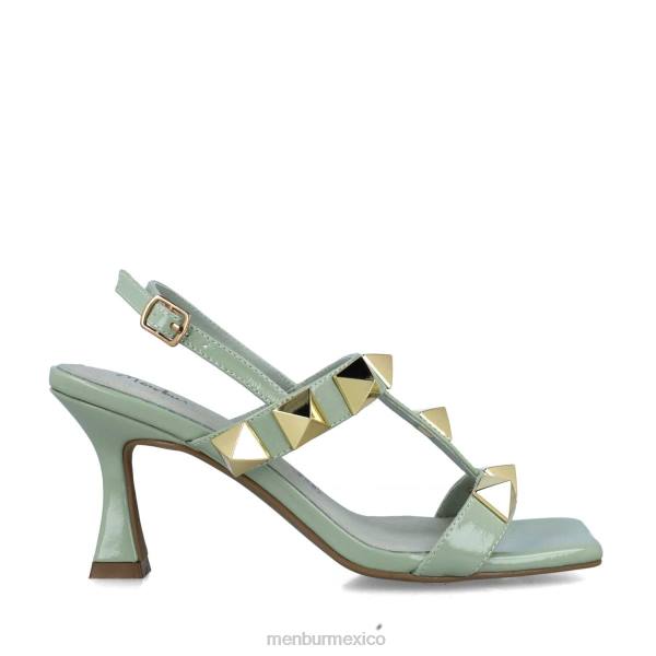 sandalias Menbur Piscis verde mujer 04JD2789