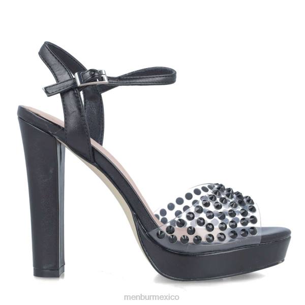 sandalias Menbur ara negro mujer 04JD2578