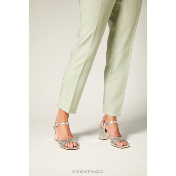 sandalias Menbur ara plata mujer 04JD2565