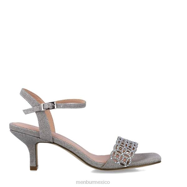sandalias Menbur auriga plata mujer 04JD2838