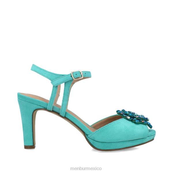 sandalias Menbur cachorros azul medio mujer 04JD14