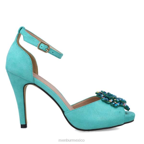 sandalias Menbur cachorros azul medio mujer 04JD2774