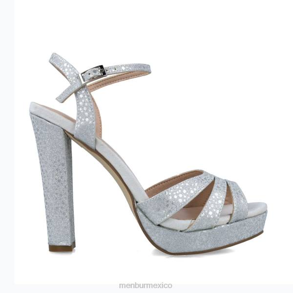 sandalias Menbur columba plata mujer 04JD2572