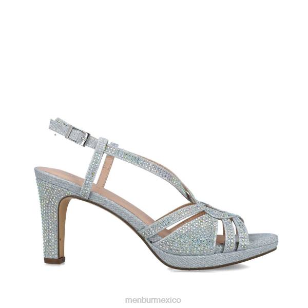 sandalias Menbur corvo plata mujer 04JD2741
