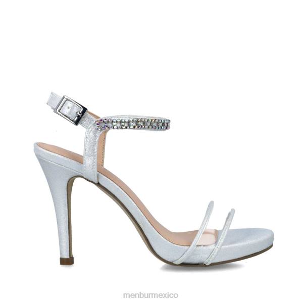 sandalias Menbur delfino plata mujer 04JD2700