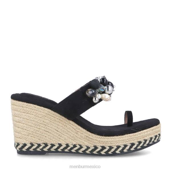 sandalias Menbur electra negro mujer 04JD165