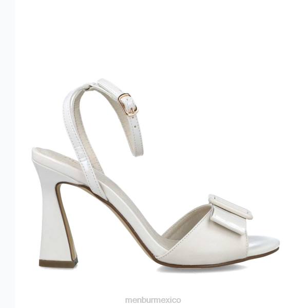 sandalias Menbur fornácico blanco mujer 04JD8