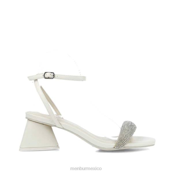 sandalias Menbur lince blanco mujer 04JD2758