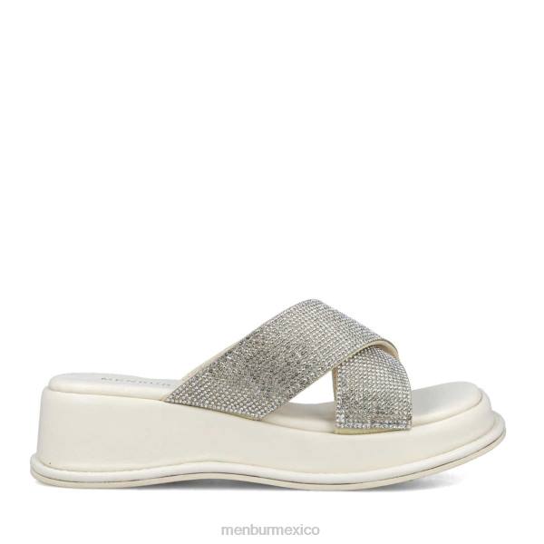 sandalias Menbur lince blanco mujer 04JD2930