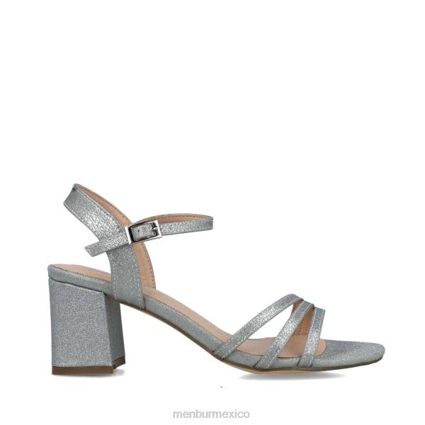 sandalias Menbur octantis plata mujer 04JD2666