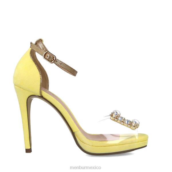 sandalias Menbur pavo amarillo mujer 04JD2771