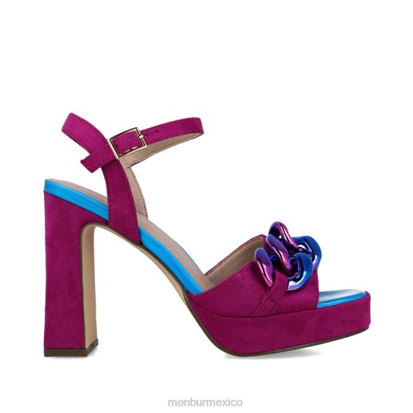 sandalias Menbur retículos Violeta mujer 04JD46