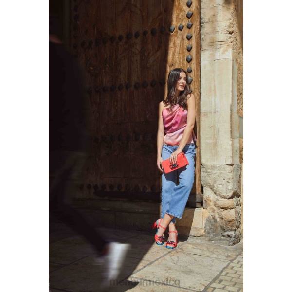 sandalias Menbur retículos coral mujer 04JD2585