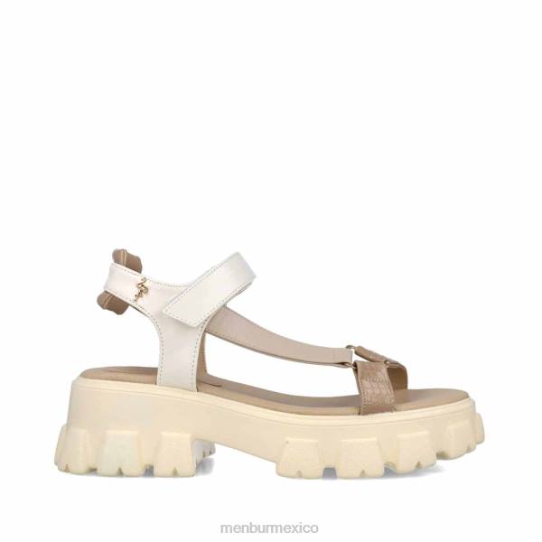 sandalias Menbur serpentario beige mujer 04JD2904