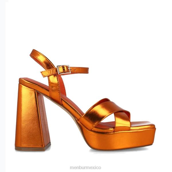 sandalias Menbur triangulo naranja mujer 04JD50