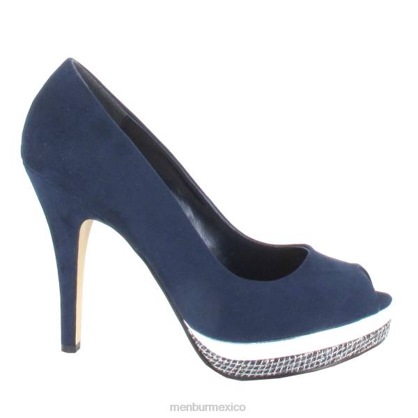 tacones altos Menbur achardo azul oscuro mujer 04JD4635
