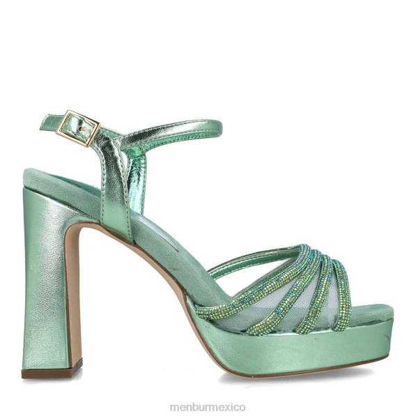 tacones altos Menbur aeloso verde mujer 04JD5134