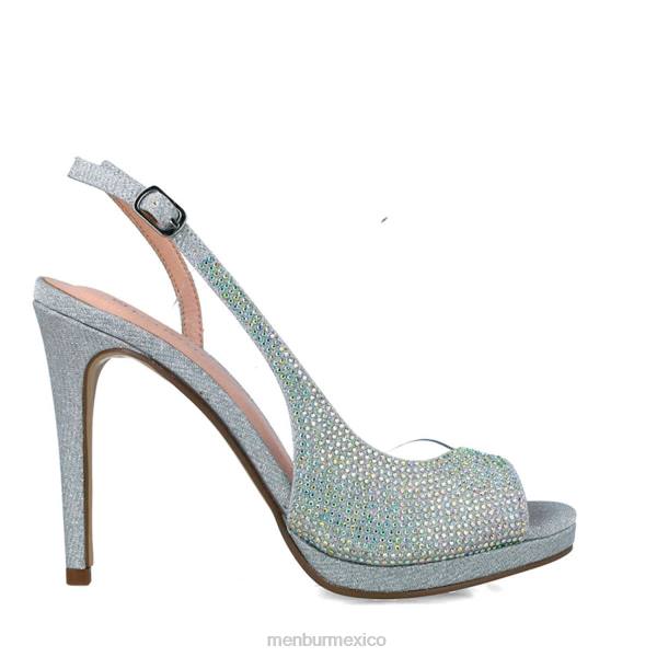 tacones altos Menbur aes plata mujer 04JD5035