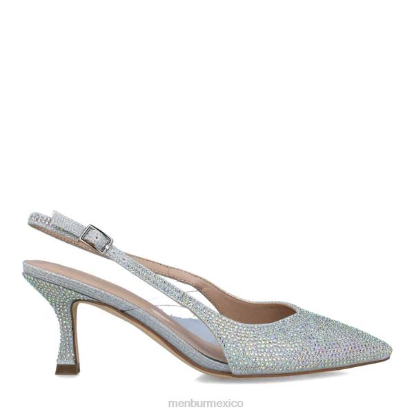 tacones altos Menbur aes plata mujer 04JD5115