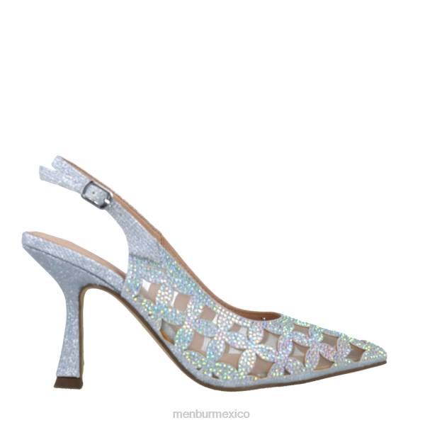tacones altos Menbur aeternitas plata mujer 04JD5040