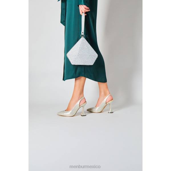 tacones altos Menbur aguamarina oro mujer 04JD3902
