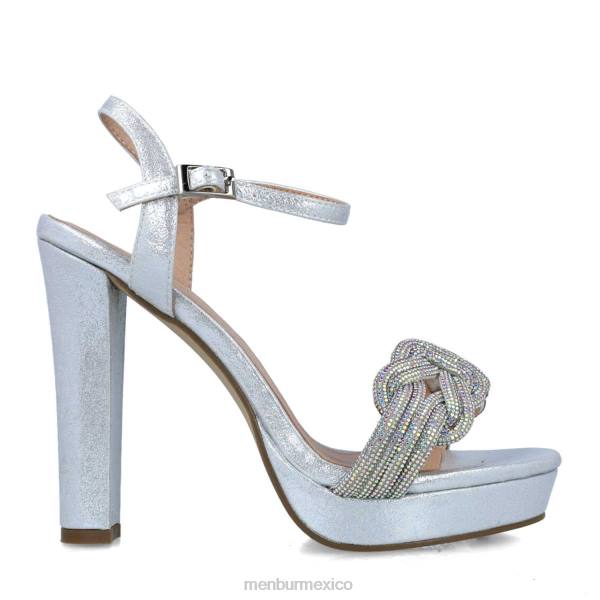 tacones altos Menbur aire plata mujer 04JD5084
